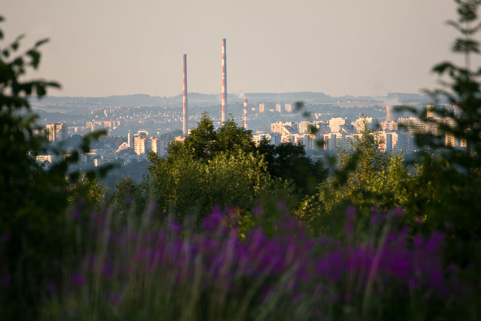 widok z Mogilan na Kraków