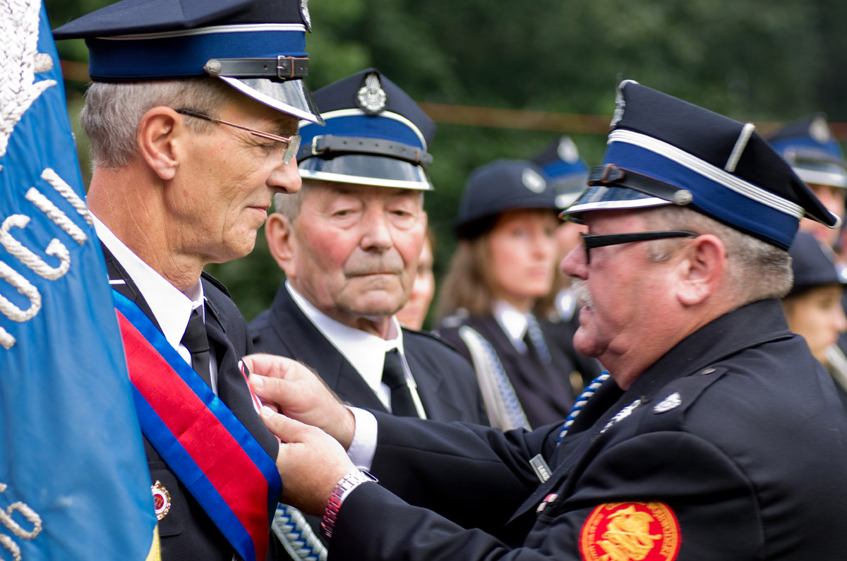 Srebrny medal za zasługi dla Andrzeja Strzebońskiego z OSP Mogilany