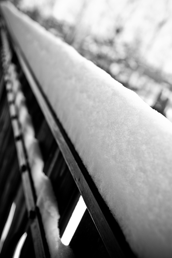 balustrada w zimie